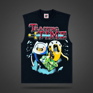 T-shirt Fck a Sad Story Grind Harder Cut pour streetwear, 100% coton, coupe ample - Product Image 4