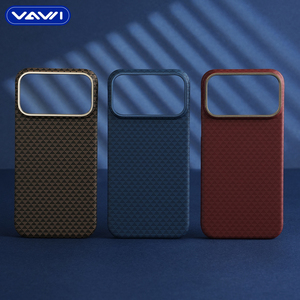 Étui de téléphone magnétique triangulaire en fibre de carbone VAWI B343 pour <span class=keywords><strong>iPhone</strong></span> 17 <span class=keywords><strong>Pro</strong></span> <span class=keywords><strong>Max</strong></span>, coque antichoc pour Samsung et Huawei - Product Image 2