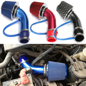 Kit Universal de Colector de Admisión de Aleación de Aluminio 64-76mm con Filtro de Aire Azul y Abrazaderas para Modificación de Motor de Coche - Product Image 4