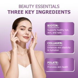 Tiras orales de biotina ODM OEM con folato que favorecen la salud del cabello, la piel y las uñas. Tiras orales de biotina con vitamina E. - Product Image 3