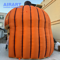 Tente en forme de citrouille, style Halloween personnalisé en usine, pour accessoire de fête à thème, maison de citrouille gonflable durable.