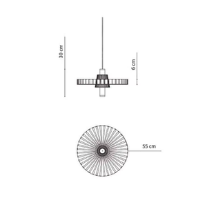 复古吊灯 工业设计照明 铁制亚克力 LED 吊灯 家用 - Product Image 6