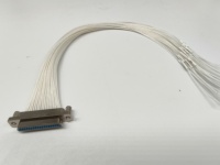 Conector Rectangular Mini de 37 Pines Serie J30J-37TJL, Arnés de Cables de Cobre, Conector Macho Chapado en Oro para Conexiones de Cables de PCB Aeroespaciales