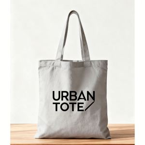 <b>Large</b> Capacity Custom <b>Canvas</b> Cotton Tote <b>Bag</b> for Women Recyclable with Letter Pattern Handbag - Product Image 1