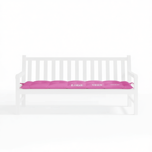 Coussin de banc d'extérieur en tissu Oxford rose, 100 % polyester, confortable, rectangulaire, amovible, lavable, housse de siège de patio - Product Image 1