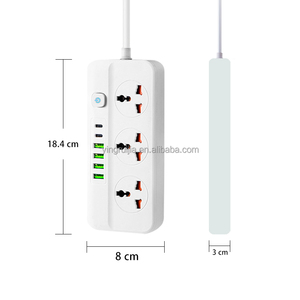 Nhà Máy Bán buôn phổ điện dải Ổ cắm điện, mở rộng dây 3 cửa hàng với 6 cổng USB, người anh đa Ổ cắm điện dải - Product Image 4