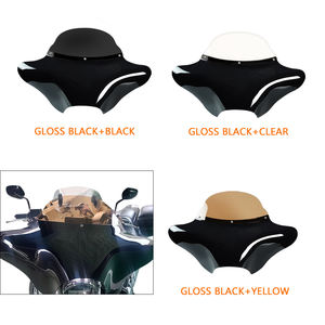 ハーレー/ホンダ/ヤマハ/スズキ クルーザー 1990-2020年モデル用 オートバイ ユニバーサル バットウィング フェアリング ウィンドシールド付き - Product Image 2