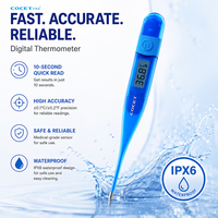 Thermomètre numérique médical portable, étanche, hygiénique, à équilibrage rapide, pour la mesure de la température corporelle