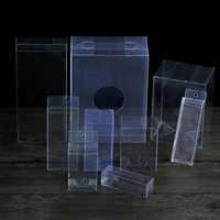 Boîte cadeau pliable en PVC transparent personnalisée, petite, recyclable, boîte de rangement et d'exposition en plastique transparent pliable