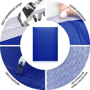 Bưu Phẩm Bong Bóng Màu Xanh Đậm Có Logo Tùy Chỉnh Kèm Túi Vận Chuyển Tự Đóng Dấu Phong Bì Có Đệm Bong Bóng Chống Nước Bưu Phẩm Bong Bóng - Product Image 3