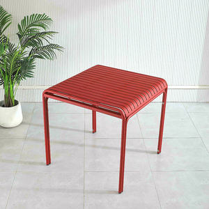 Ensemble de salle à manger moderne pour l'extérieur, <span class=keywords><strong>table</strong></span> et chaises de terrasse en aluminium coloré pour <span class=keywords><strong>jardin</strong></span>, hôtel, café - Product Image 5