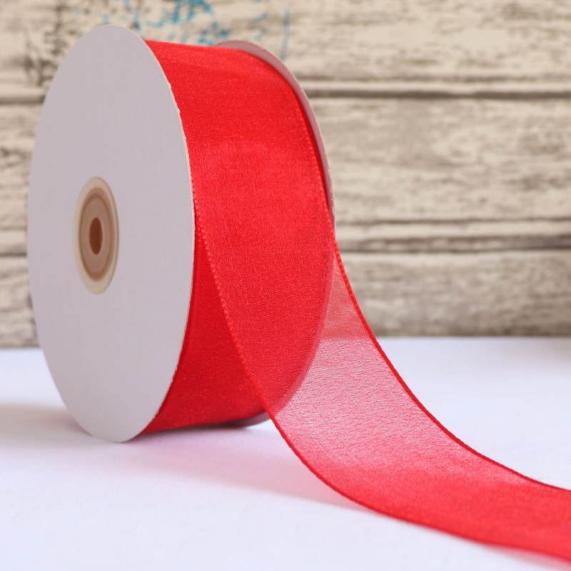 Factory Direct Sale High Quality Handmade Wholesale Floral 10yards Gift Wrapping Printed All Color Organza Ribbon