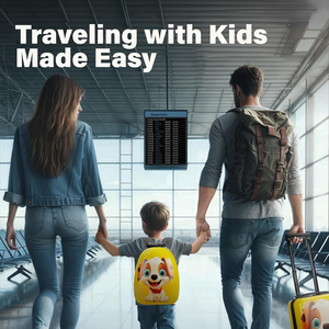 Ensemble de bagages pour enfants modernes de style dessin animé, 18 pouces, coque rigide, roues pivotantes, imperméable, unisexe, bagage à main pour tout-petits, approuvé par les compagnies aériennes - Product Image 6