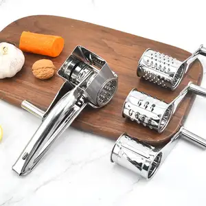 Hand-operated Rotating Cheese Planer Kitchen Creative Cheese Grater  Multifunctional Three in One Cheese Grater