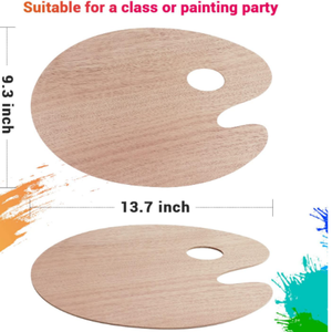Palettes <span class=keywords><strong>en</strong></span> <span class=keywords><strong>bois</strong></span> pour <span class=keywords><strong>peinture</strong></span> acrylique, plateaux de <span class=keywords><strong>peinture</strong></span> avec support pour le pouce - Product Image 2