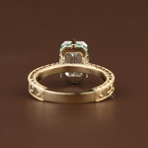 Bijoux de Mariage Haut de Gamme, Bague de Fiançailles en Diamant de Laboratoire de Luxe pour Femmes en Argent, Or 10K, Or 14K, Or 18K, 3 Carats - Product Image 2