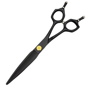 Ciseaux à cheveux plats noirs de 6 pouces, ciseaux de barbier professionnels, pour droitiers, en acier inoxydable, revêtement en téflon, outil de beauté - Product Image 3