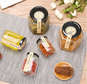 Bán Buôn Lọ Đựng Thực Phẩm Hình Lục Giác Giá Rẻ Lọ Đựng Mật Ong Rỗng Để Đóng Hộp Có Nắp Kim Loại - Product Image 3