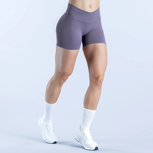 Shorts Deportivos de Cintura Alta para <span class=keywords><strong>Mujer</strong></span> YIYI, Control de Abdomen, Efecto Levanta Glúteos, Leggings Atléticos, Estilo Biker, Spandex, Yoga - Product Image 3