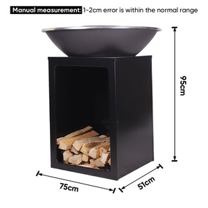<span class=keywords><strong>Brasero</strong></span> d'Extérieur Robuste en Acier Corten Pour Jardin, Foyer à Bois, Barbecue avec Plancha et Grill - Product Image 2