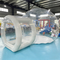 Globe de neige gonflable géant pour fêtes d'enfants et d'adultes, dôme igloo transparent, tente bulle, maison bulle gonflable