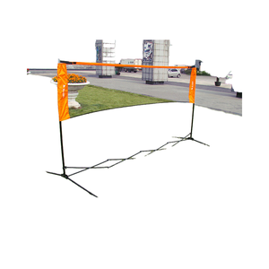 스테인레스 스틸 폴 휴대용 테니스 네트 접이식 및 캐리 백 포함 높이 조절 가능한 나일론 배드민턴 네트 세트 - Product Image 1