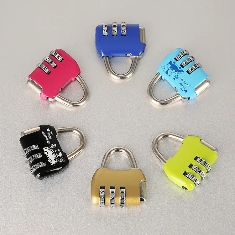 HA806 Factory goods in stock candado luggage lock 3 digital lock gym locker zinc combination padlock