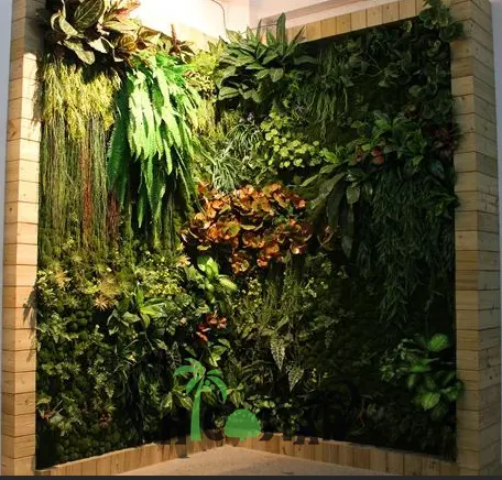 wholesale Indoor artificial plant wall garden / Outdoor garden decoration artificial green wall system