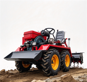 Mini-tracteur agricole diesel robuste, petite machine à motoculteur sur chenilles - Product Image 3