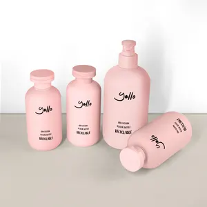 Individuelle Farbe 500 ml Hdpe Shampooflasche mit Pumpe auf Lager rosa Plastik-Shampooflasche