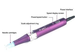 <span class=keywords><strong>Dr</strong></span>.<span class=keywords><strong>pen</strong></span> Ultima <span class=keywords><strong>X5</strong></span>, Pluma de Microagujas Automática, Carcasa Metálica Morada, 6 Velocidades, Uso Inalámbrico y con Cable, Absorción Profunda de Suero - Product Image 3