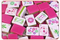 Jeu de Mahjong américain personnalisé Eleshine ES-MJ293, tuiles de luxe en acrylique écologique de Singapour, jeu de Mahjong de voyage pour 4 joueurs, table de jeu