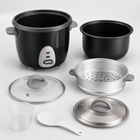 Cuisinière à riz électrique numérique en acier inoxydable de 0,6 L / 1,0 L / 1,5 L pour une cuisson rapide, pour un usage domestique en cuisine, avec tasse doseuse