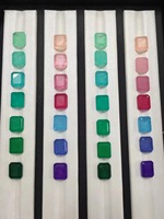 YZ personnaliser Rectangle Paraiba/créé rubis rouge/Fanta/émeraude Tourmaline Quartz pierre de Fusion synthétique pour bijoux fins