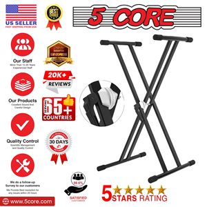 Support de piano électrique robuste de style Double X, réglable et portable, en métal, pour appareil musical par DB - Product Image 6
