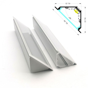 Perfil de aluminio LED para techo, tira luminosa de yeso para esquina superior, canal lineal de montaje en superficie. - Product Image 1