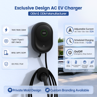 Station de charge de voiture électrique de type 2 220V AC 7KW chargeur rapide domestique chargeur BYD 32A courant nominal IP55 5m nouveau utilisé