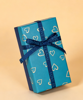 Boîte cadeau rigide à imprimé cœur de la Saint-Valentin avec ruban LOVE Eternal, boîte de luxe pour bijoux, bonbons, cadeaux de mariage