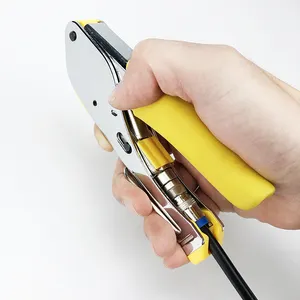 Manual Coaxial Crimper Coaxial Cable Crimping Tool Rg6 Rg59 F- Screw Driver Fitting Cable Coaxial Crimper