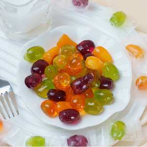 ลูกอมเยลลี่ผลไม้ 3 มิติ รสองุ่นสีม่วง แบบลอก  บรรจุภัณฑ์แยกชิ้น  ผลิตในจีน <span class=keywords><strong>ราคา</strong></span>โรงงาน  ลด<span class=keywords><strong>ราคา</strong></span>พิเศษ - Product Image 4