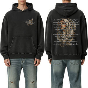 Sudadera con Capucha para Hombre, 420GSM, 100% Algodón, Lavado Ácido, Tallas Grandes, Estilo Gráfico <span class=keywords><strong>Rap</strong></span>, Vintage, Venta al Por Mayor - Product Image 1