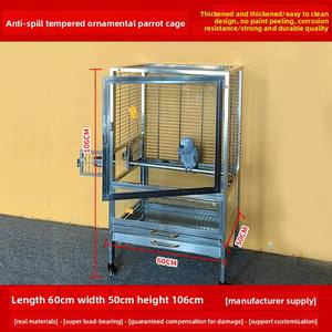Jaula grande <span class=keywords><strong>de</strong></span> acero inoxidable 304 para pájaros, loro europeo, interior frontal endurecido, nueva jaula grande para pájaros, jaula para loros domésticos - Product Image 6