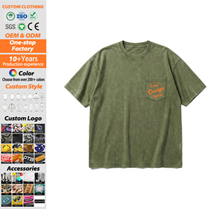 T-Shirt Vintage da Uomo con Spalle Scese, Effetto Stone Washed, Collo a Costine, Etichetta Tessuta Personalizzata, Maglietta Nera Basic - Product Image 1
