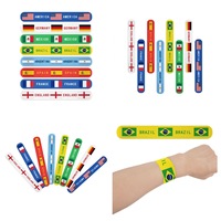Set de 12 Pulseras de Bandera para Fiestas de Cumpleaños, Recuerdos para Bolsas de Regalo