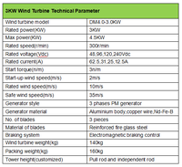 Générateur de turbine éolienne domestique de 3kW avec puissance nominale de 2000W et 5000W pour application d'énergie éolienne