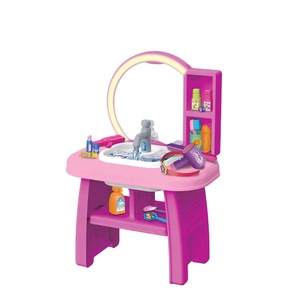 Recién llegado, <span class=keywords><strong>tocador</strong></span> rosa para niñas, mesa de espejo, lavabo de baño, juego de <span class=keywords><strong>tocador</strong></span> con luz de inducción - Product Image 1
