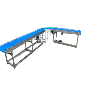 Isıya dayanıklı beyaz mavi gıda sınıfı PVC PU konveyör bant sistemi sebze paketleme hattı için ayarlanabilir hız ile 2023 - Product Image 2