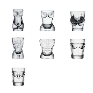 Vaso de chupito con forma de cuerpo humano, diseño novedoso de mujer sexy y hombre musculoso, vaso transparente para bar, fiestas, tequila y whisky - Product Image 2