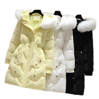 Nouveau Manteau Bomber Imperméable d'Hiver 2025 pour Femmes à Capuche Design Long Épais Polyester/Coton Poids du Tissu 1200g