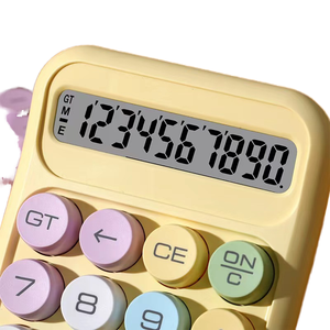 Clavier <span class=keywords><strong>mécanique</strong></span> portable 10 touches avec calculatrice intégrée, idéal pour les examens et la comptabilité, pour les influenceuses. - Product Image 4